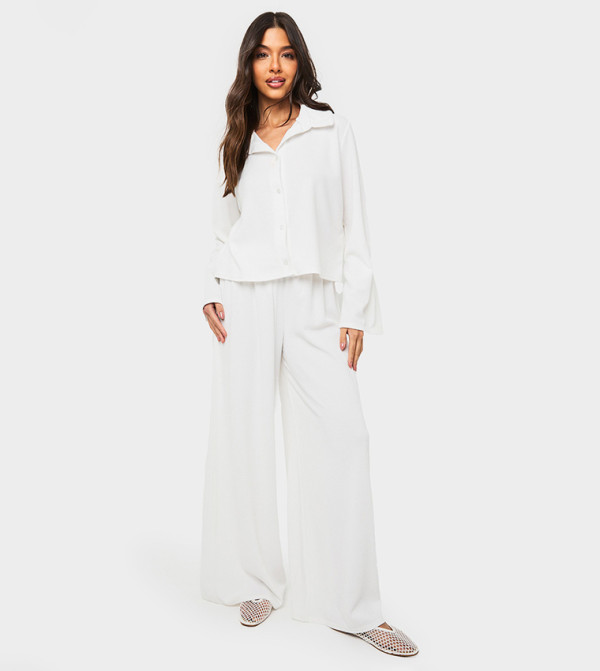 boohoo Clothing - White Casual Pants