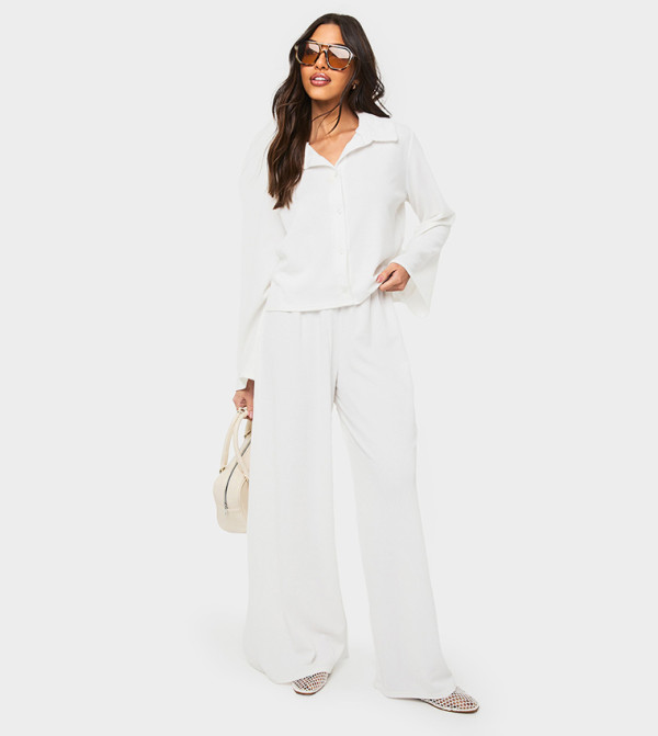 boohoo Clothing - White Casual Pants