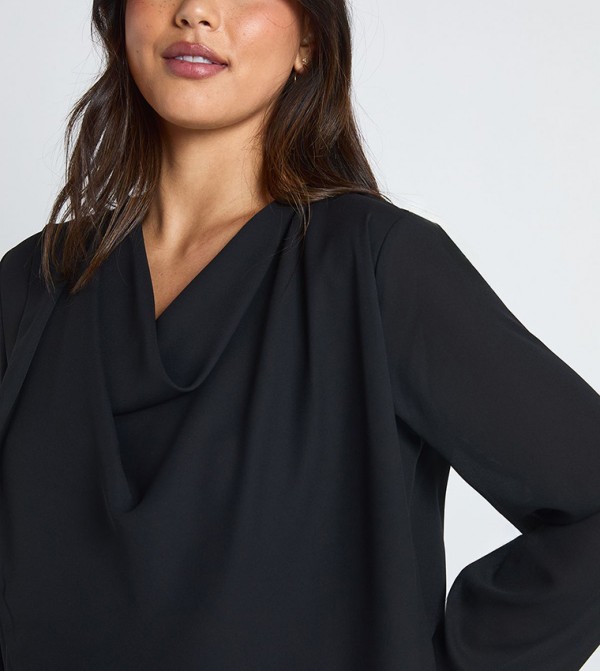 بوهو  بلوزات - أسود Casual Tops