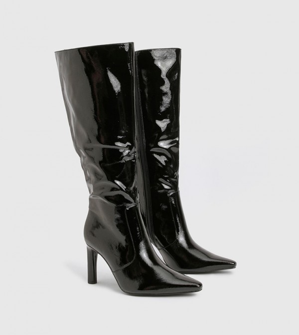 بوهو  أبوات - أسود Knee length Boots