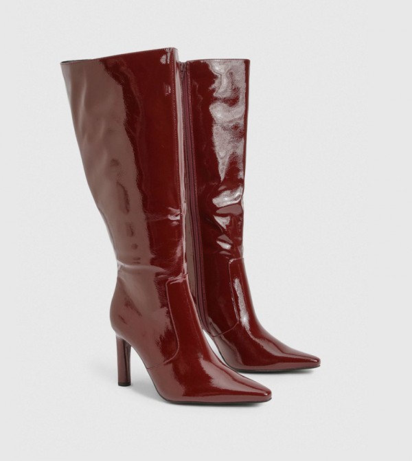 بوهو  أبوات - أحمر Knee length Boots