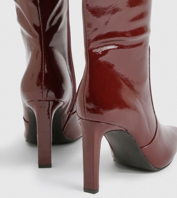 بوهو  أبوات - أحمر Knee length Boots