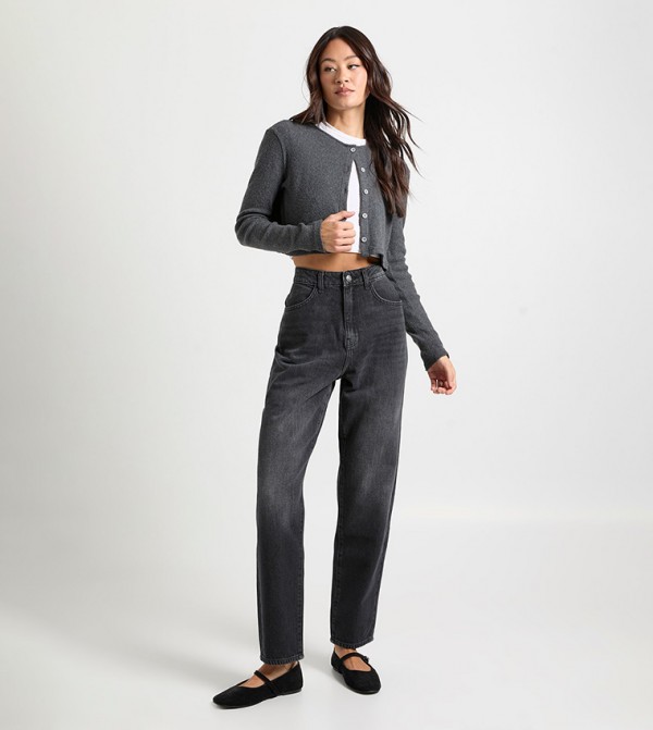 boohoo  - Black Mom Jeans