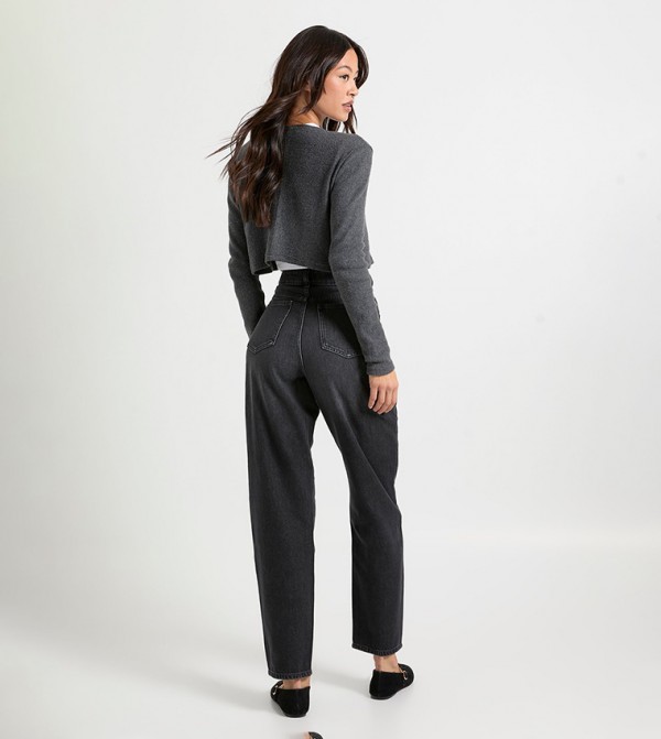 boohoo  - Black Mom Jeans