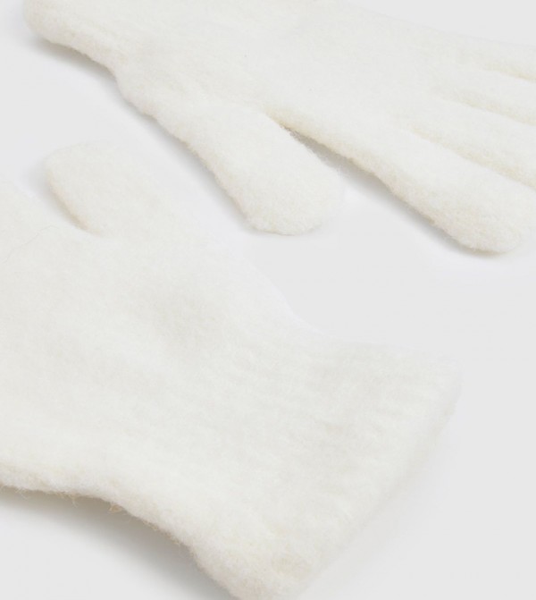 boohoo  Gloves - White Knit