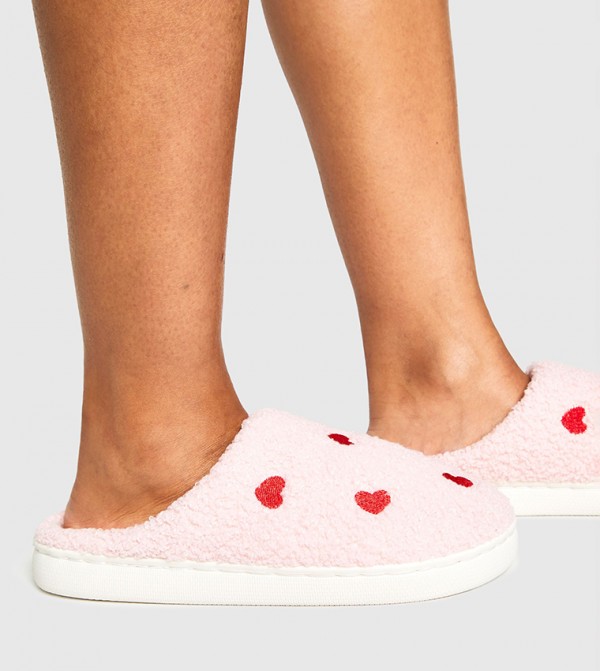 boohoo  Bedroom Slippers - Pink Bedroom Slippers