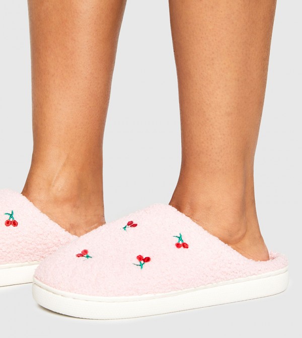 boohoo  Bedroom Slippers - Pink Bedroom Slippers