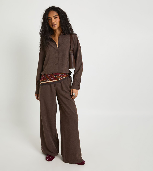 بوهو  أطقم ملابس - بني  Co-Ord Set