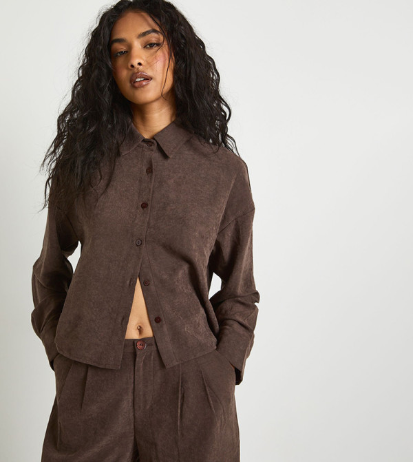 بوهو  أطقم ملابس - بني  Co-Ord Set