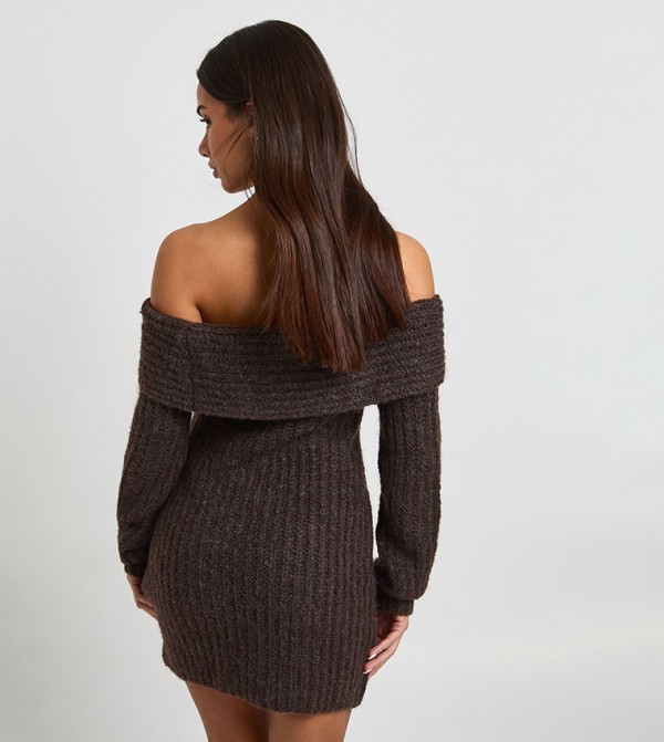 بوهو  فساتين - بني  Mini Dresses