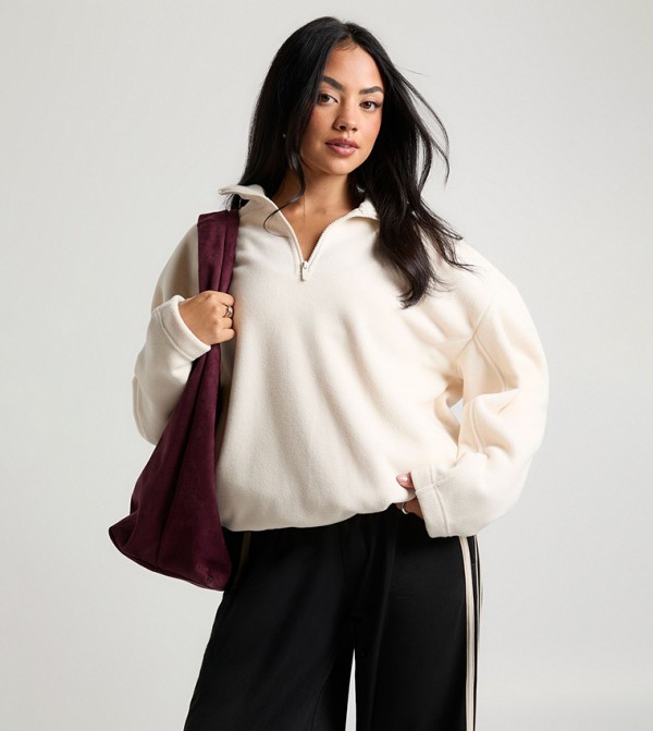 بوهو  سويتشيرت - أبيض بلوزات