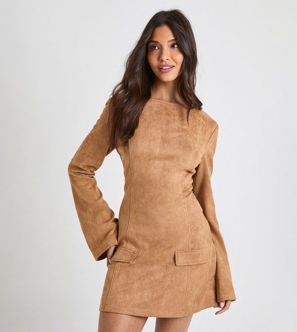 boohoo Dresses - Brown Mini Dresses