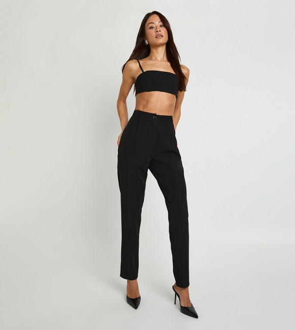 boohoo  Formal Pants - Black Formal Pants