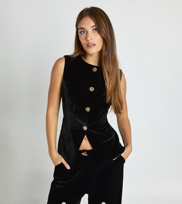 boohoo  Waistcoats - Black Waistcoats