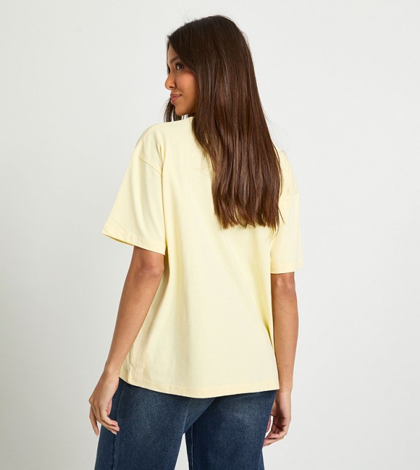 بوهو ملابس - أصفر Short Sleeve T-Shirts