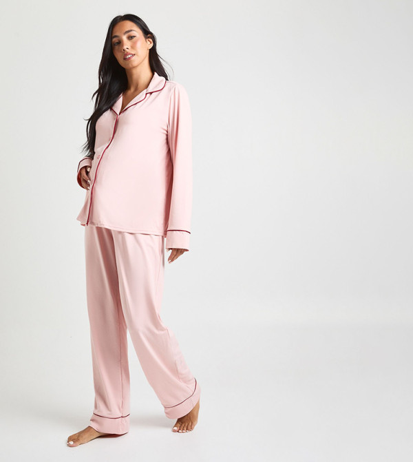 بوهو  ملابس حوامل - وردي ملابس النوم