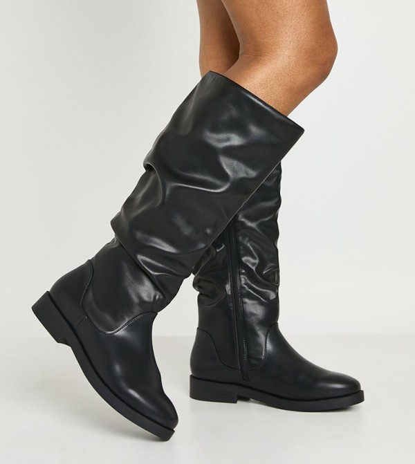 boohoo  Shoes - Black Knee length Boots