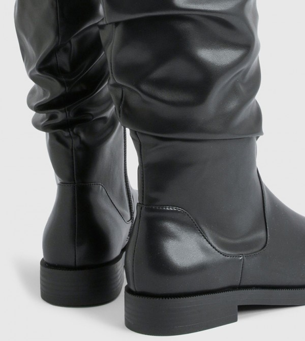 boohoo  Shoes - Black Knee length Boots