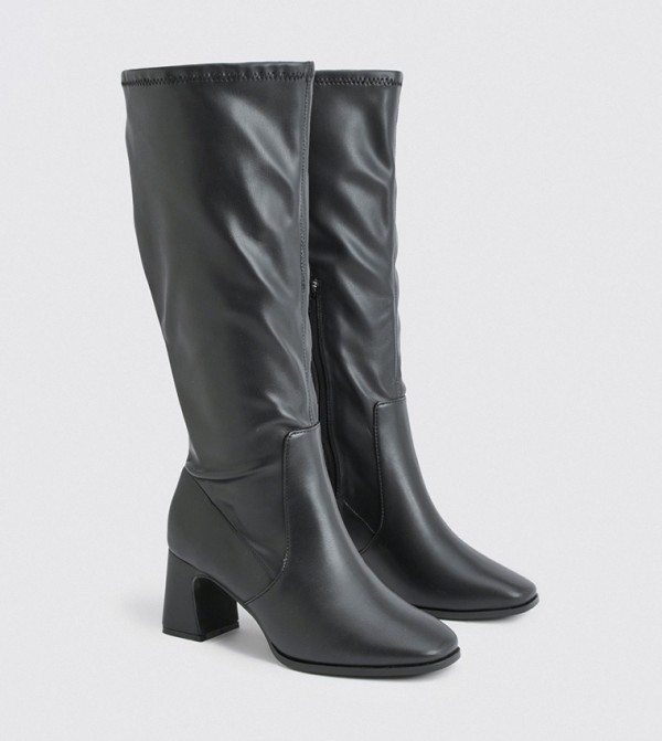 boohoo  Shoes - Black Knee length Boots
