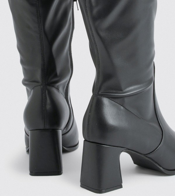 boohoo  Shoes - Black Knee length Boots