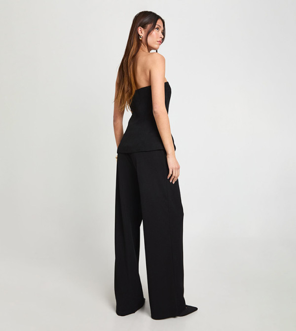 boohoo  Pants & Leggings - Black Casual Pants