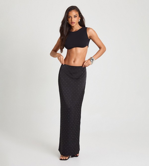 boohoo  Clothing - Black Maxi Skirts