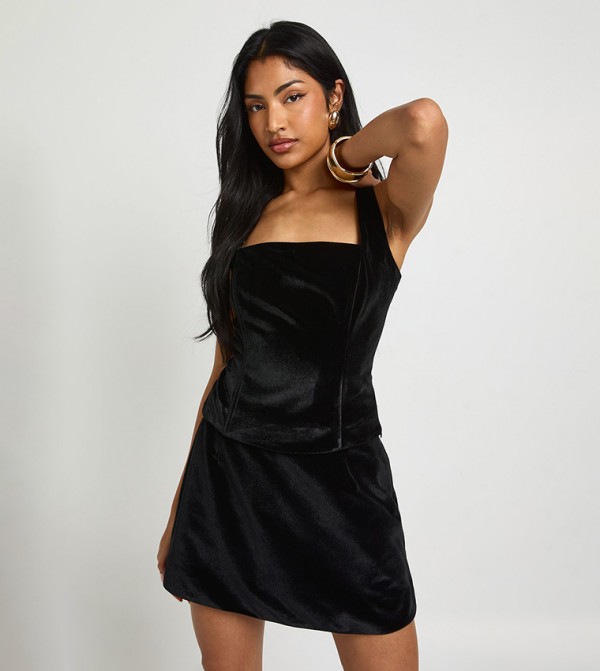 بوهو  تنانير - أسود Mini Skirts