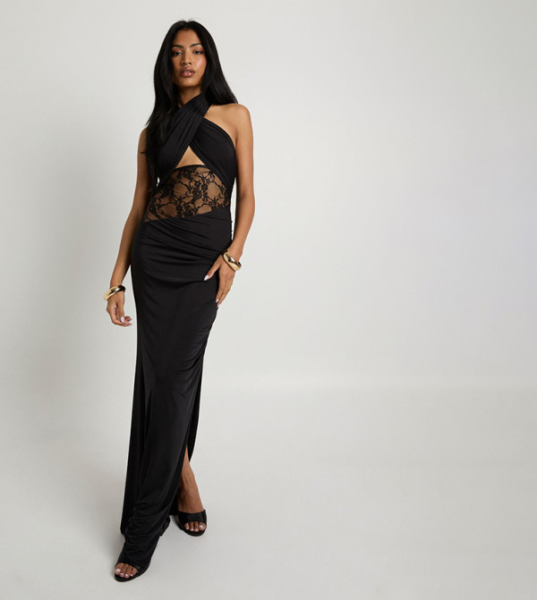 بوهو - أسود Maxi Dresses