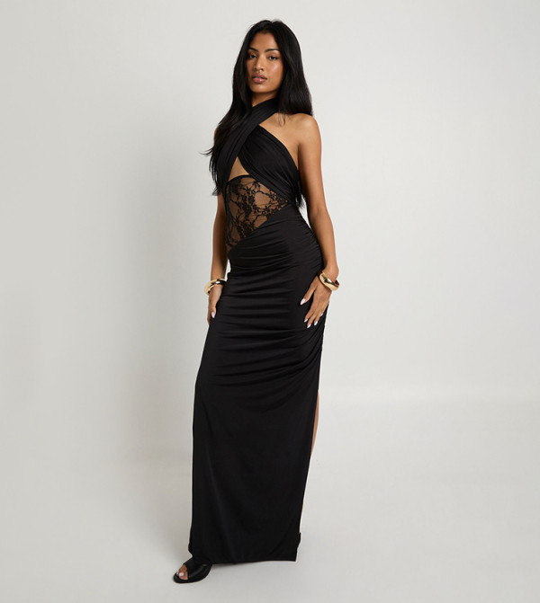 بوهو - أسود Maxi Dresses