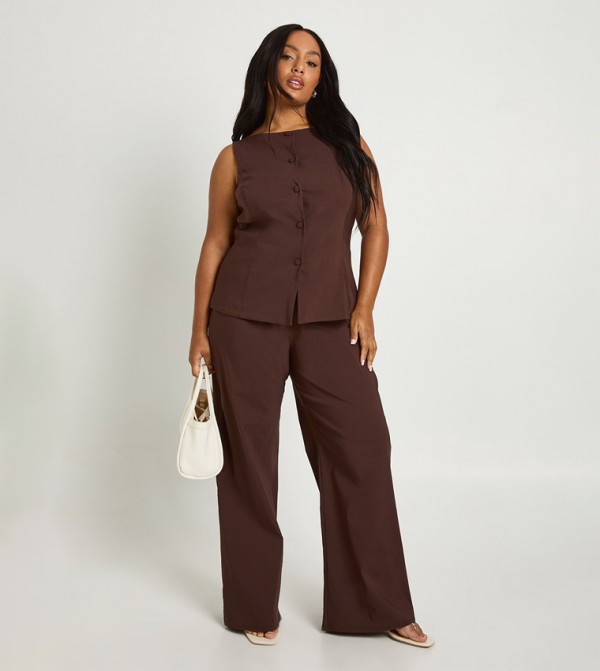 boohoo Co-Ord Sets - Brown Co-Ord Sets