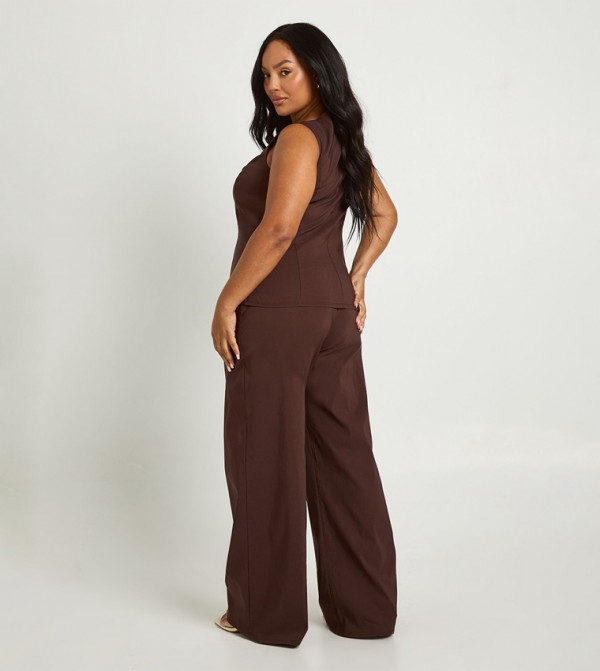 boohoo Co-Ord Sets - Brown Co-Ord Sets