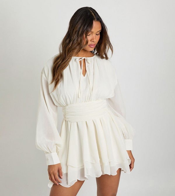 بوهو فساتين - أبيض Mini Dresses