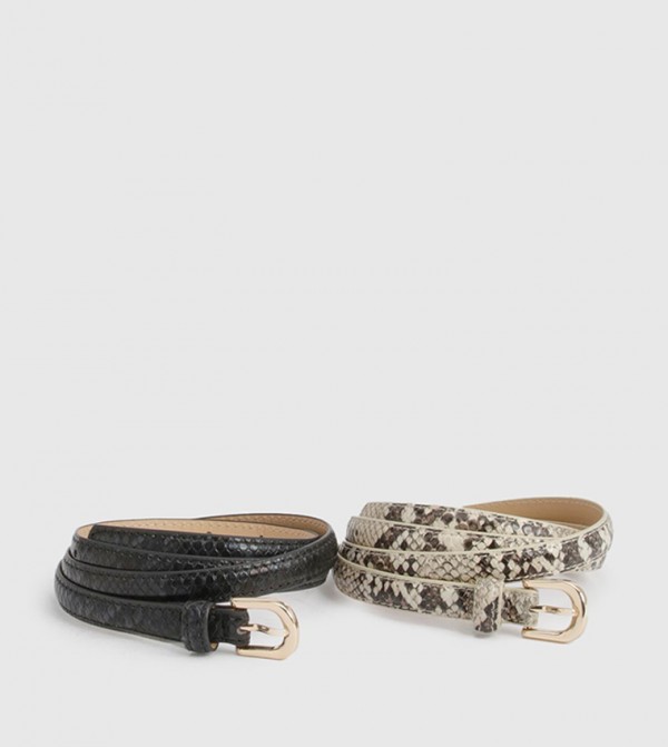 boohoo  Belts - Black Non Leather Belts