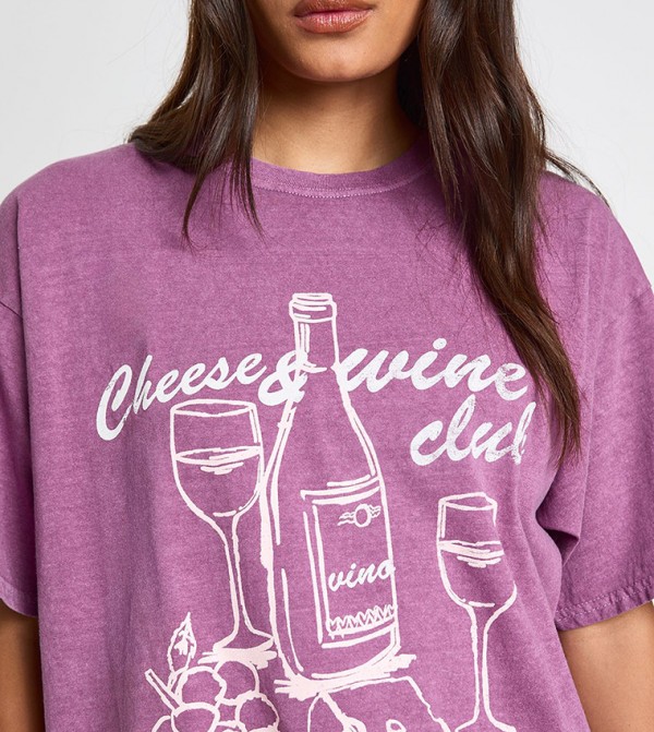 بوهو ملابس - بنفسجي Short Sleeve T-Shirts