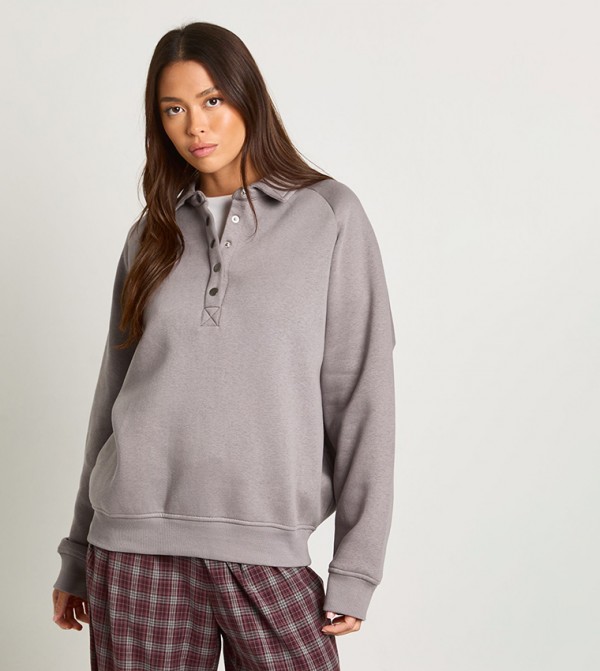 بوهو  سويتشيرت - فحمي بلوزات