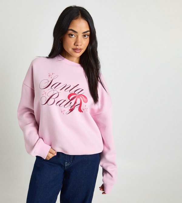 بوهو  سويتشيرت - وردي بلوزات