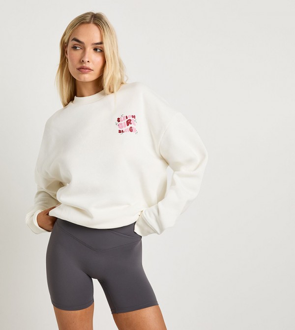 بوهو  سويتشيرت - بيج فاتح  بلوزات