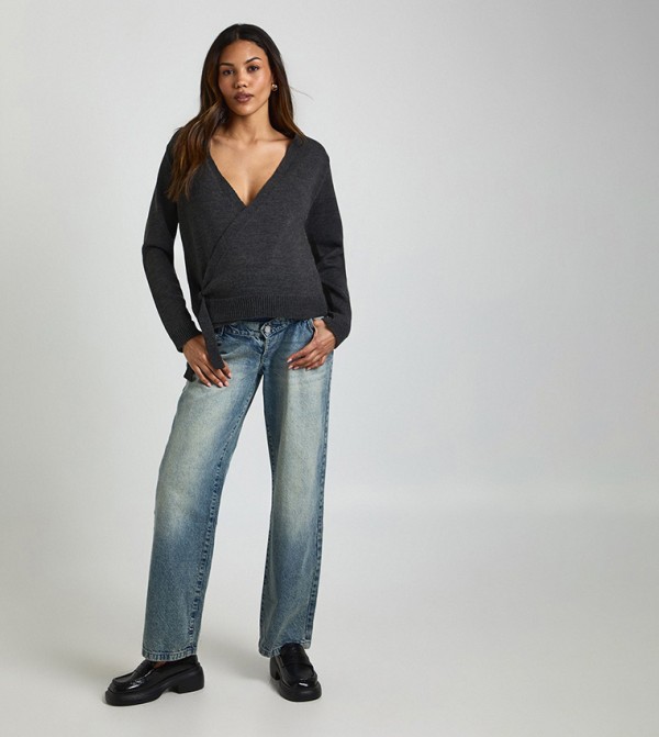 boohoo  Maternity Clothing - Grey Sweaters & Cardigans