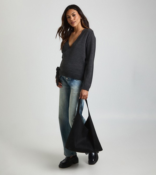 boohoo  Maternity Clothing - Grey Sweaters & Cardigans