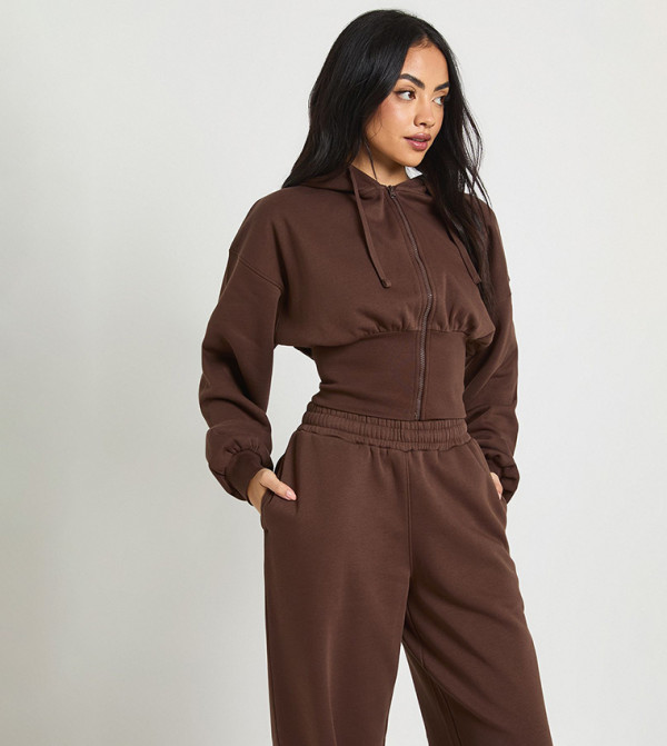 بوهو  أطقم ملابس - بني  Co-Ord Set