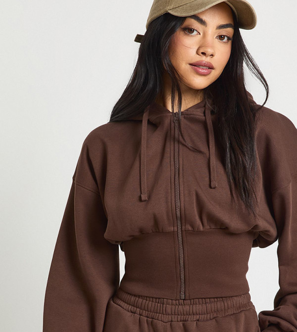 بوهو  أطقم ملابس - بني  Co-Ord Set