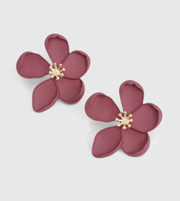 boohoo boohoo - Burgundy Earrings