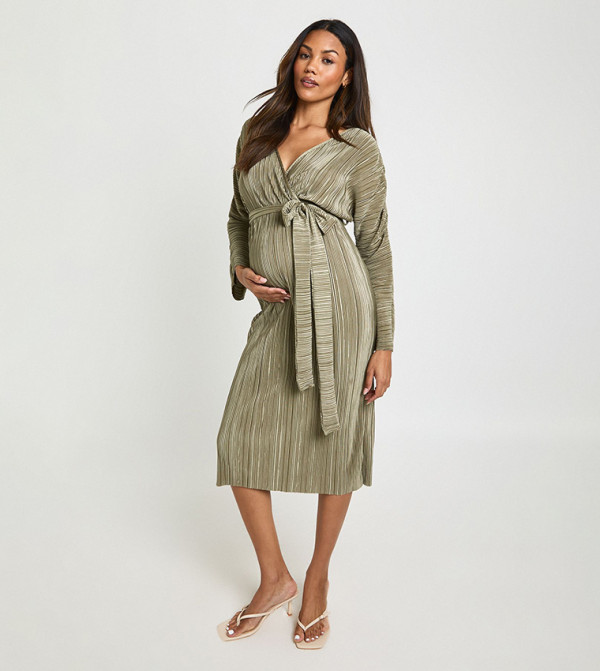 boohoo  Maternity Clothing - Khaki Dresses