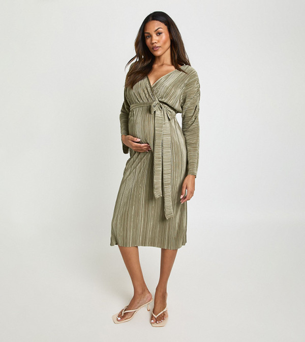 boohoo  Maternity Clothing - Khaki Dresses