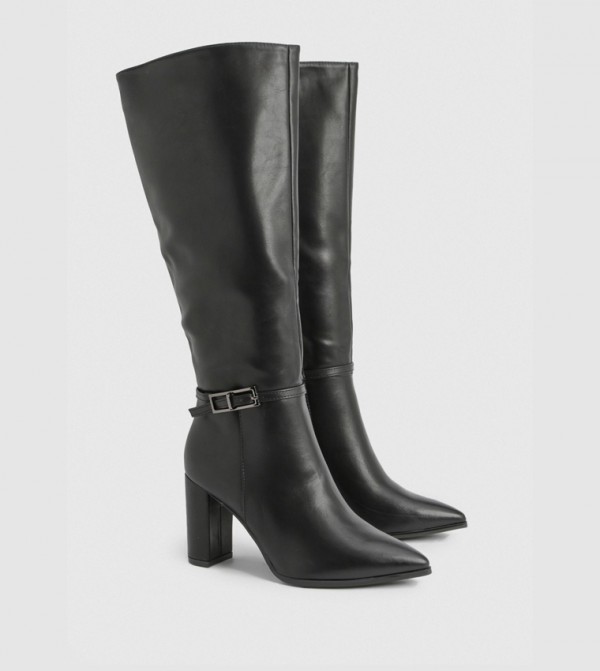 boohoo Boots - Black Knee length Boots