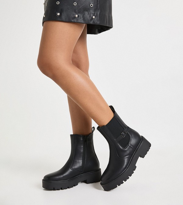 boohoo Boots - Black Ankle length Boots