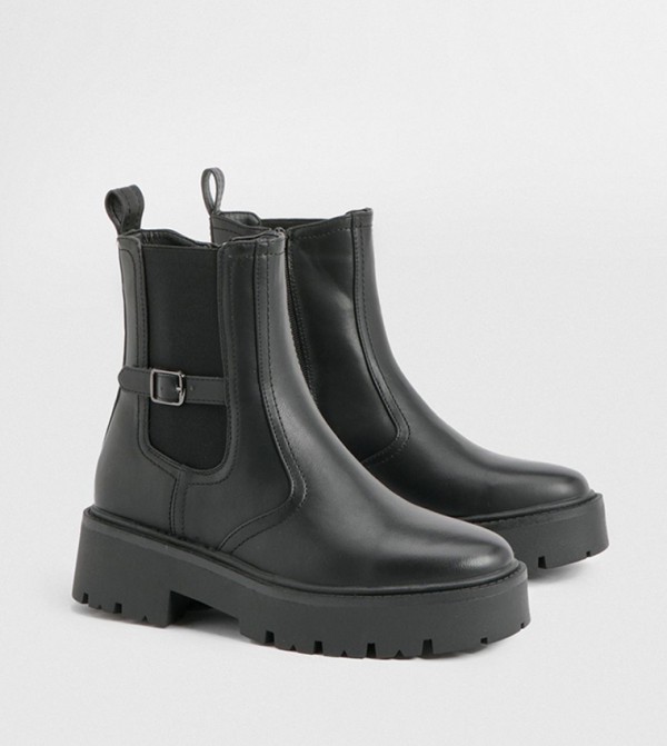 boohoo Boots - Black Ankle length Boots