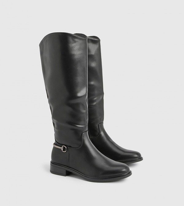 boohoo  Shoes - Black Knee length Boots