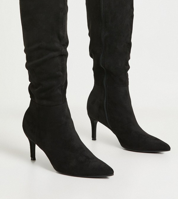 boohoo  Shoes - Black Knee length Boots