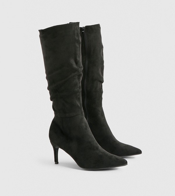 boohoo  Shoes - Black Knee length Boots